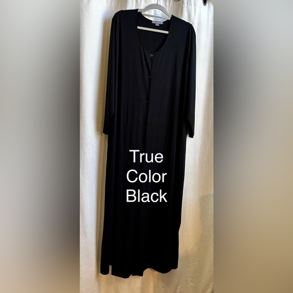 Jessica London 2-piece Black Knit Plus Size Duster Set NWOT - Picture 7 of 13